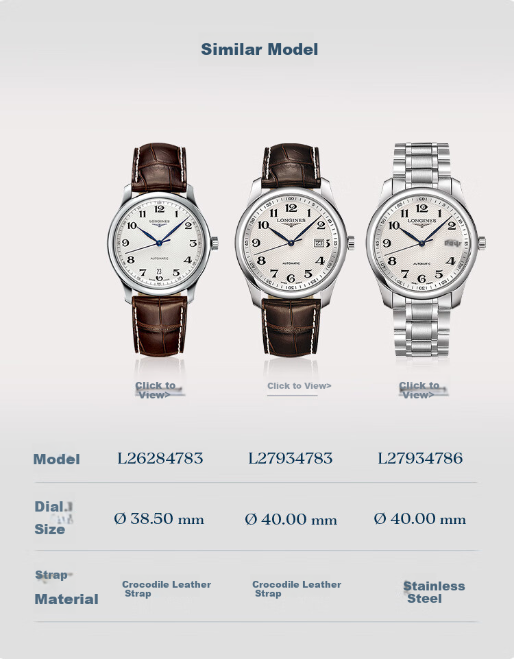LONGINES Swiss Watch, Master Collection, Men's Steel Strap Mechanical Watch, L26284786 8