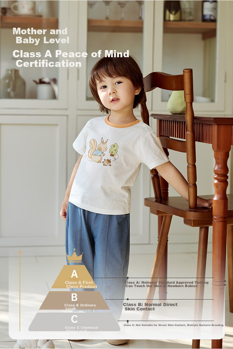 Wismorni Children's Pants, Summer Baby Denim Trousers, Elastic Waist Long Pants for Outdoor Wear, Thin Moisture-Wicking Breathable Summer Clothing 10