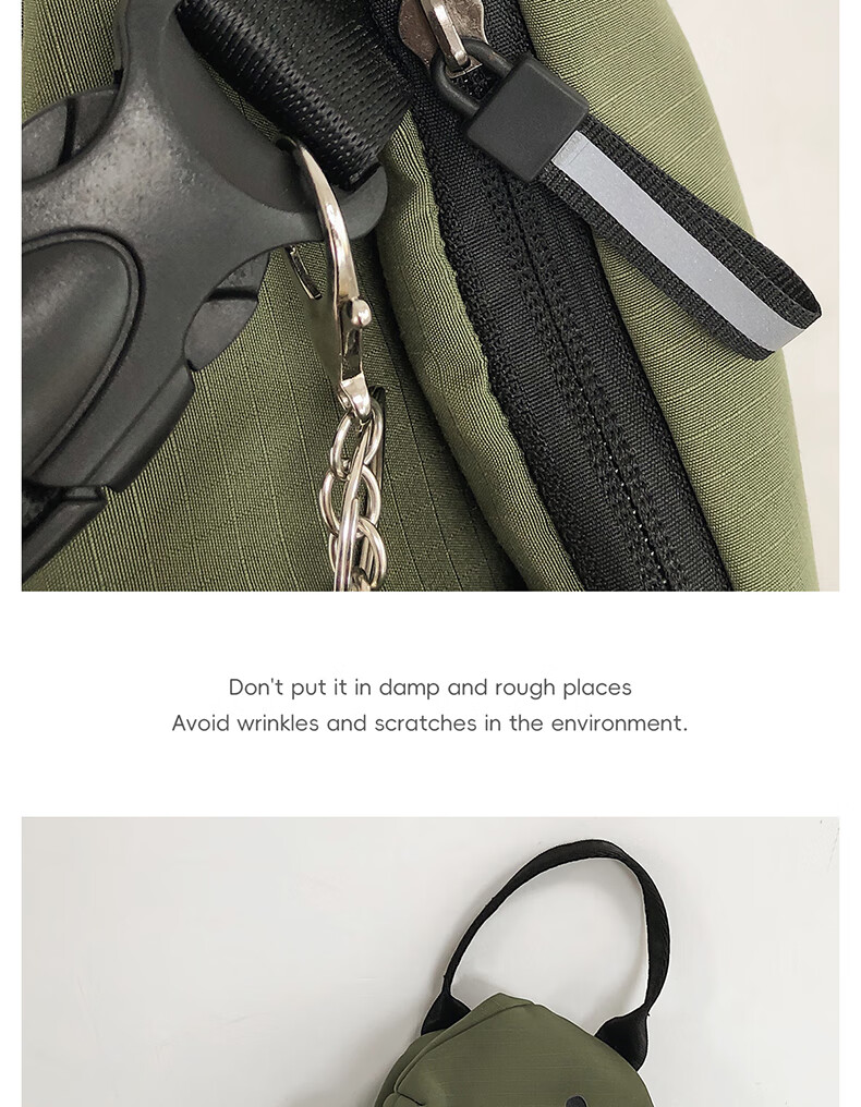 JINSHIWQ Men's Crossbody Bag Outdoor Sports Shoulder Bag Trendy Versatile Women's Small Backpack Simple Casual Large Capacity Waist Bag 11