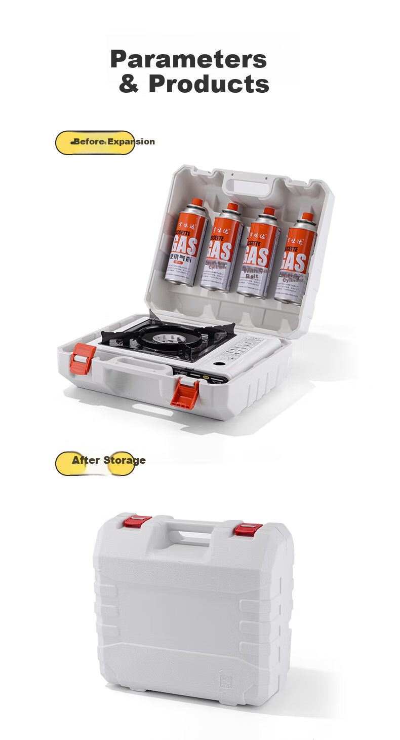 Mairuige [Barbecue Utensils], Portable Gas Stove, Outdoor Cooking Equipment, Compact Magnetic Gas Canister Storage Bag Set 20