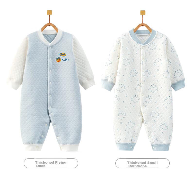 Banjvall Baby Romper, Infant Spring And Summer Pure Cotton Onesie, Crawling Suit, Infant Clothing, Four Seasons Two-Piece Set, Size 90 10