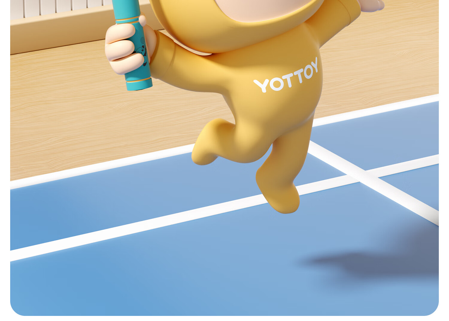 Yottoy Children's Badminton Racket Set Parent-Child Set for 6-Year-Old Elementary and Kindergarten Beginners Blue Pair 23