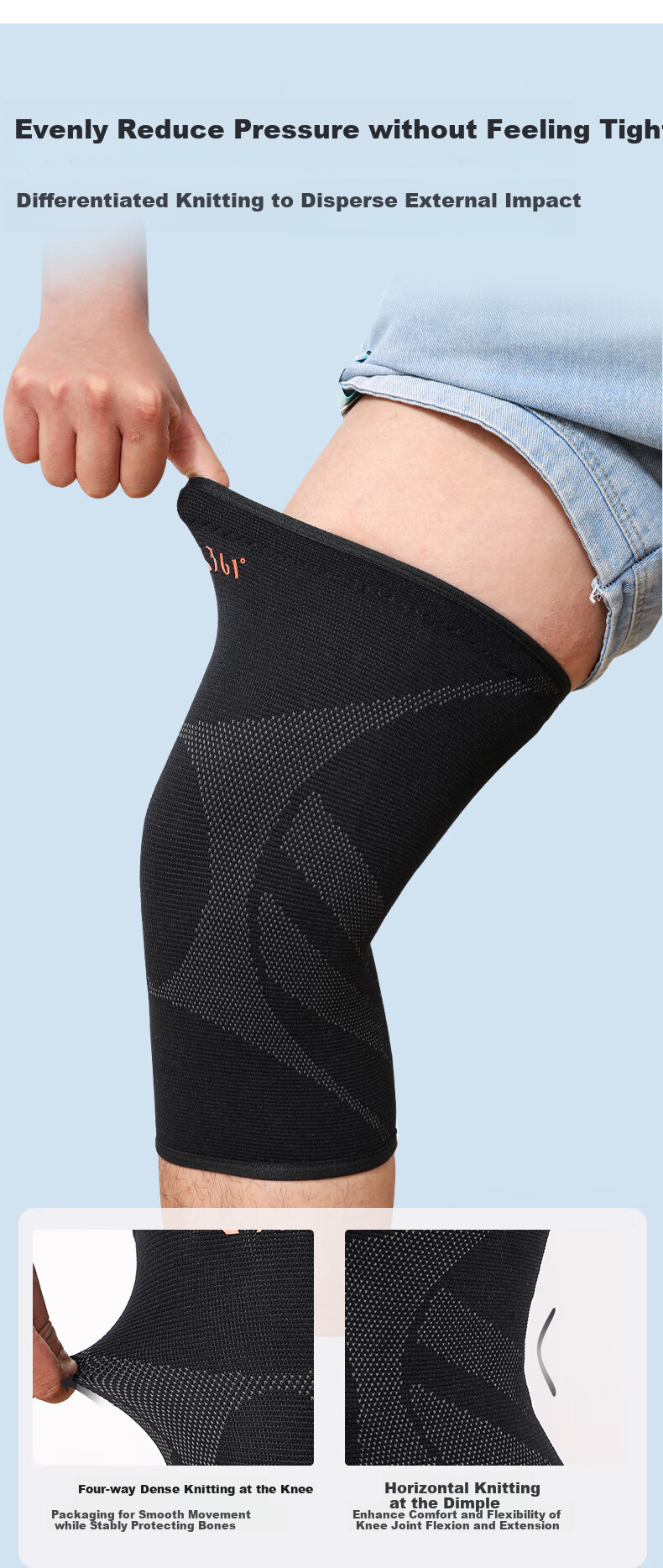 361° Knee Brace for Sports Running Meniscus Injury, Medical-Specific, Suitable for Basketball Badminton Climbing Mountaineering, Warm Knee Joint Arthritis Protection Gear 6