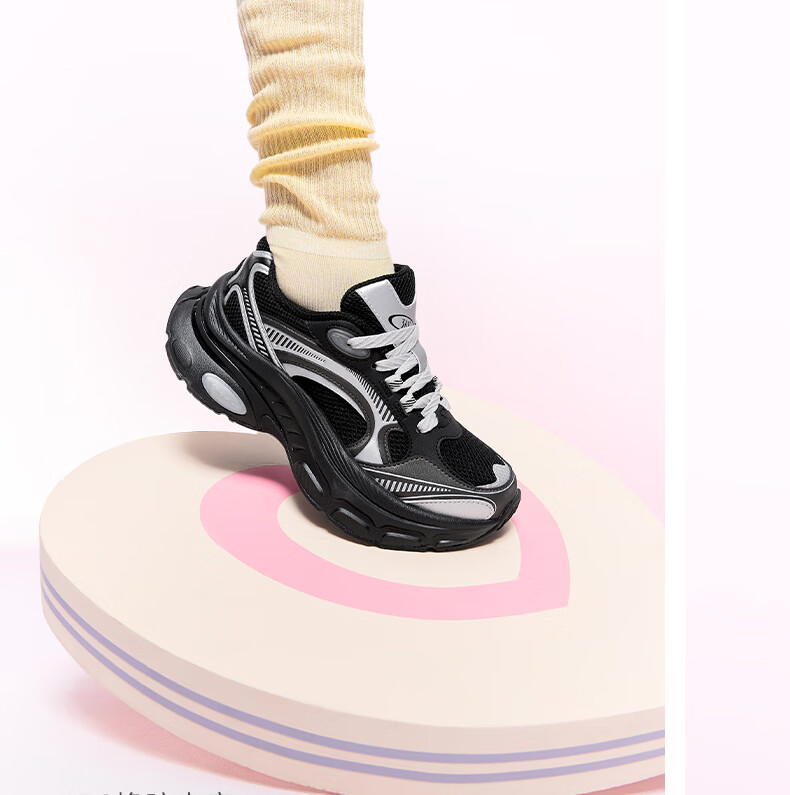 361° Women's Athletic Shoes Heart Design Autumn Mesh Thick Sole Retro Casual Platform Dad Sneakers 682536760-1 6