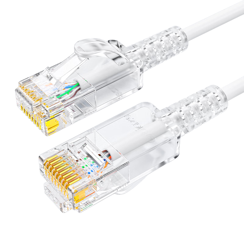 BIAZE Cat6A Slim Ethernet Cable 0.2m White 10Gbps High-Speed Patch Cord