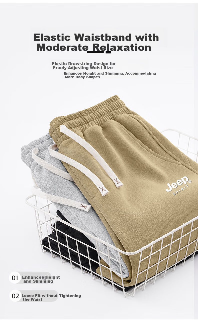 JEEP SPIRIT Men's Shorts, 2026 New Summer Casual Loose Pants, Dad's Large Size Sports Knee-Length Shorts for Me 7