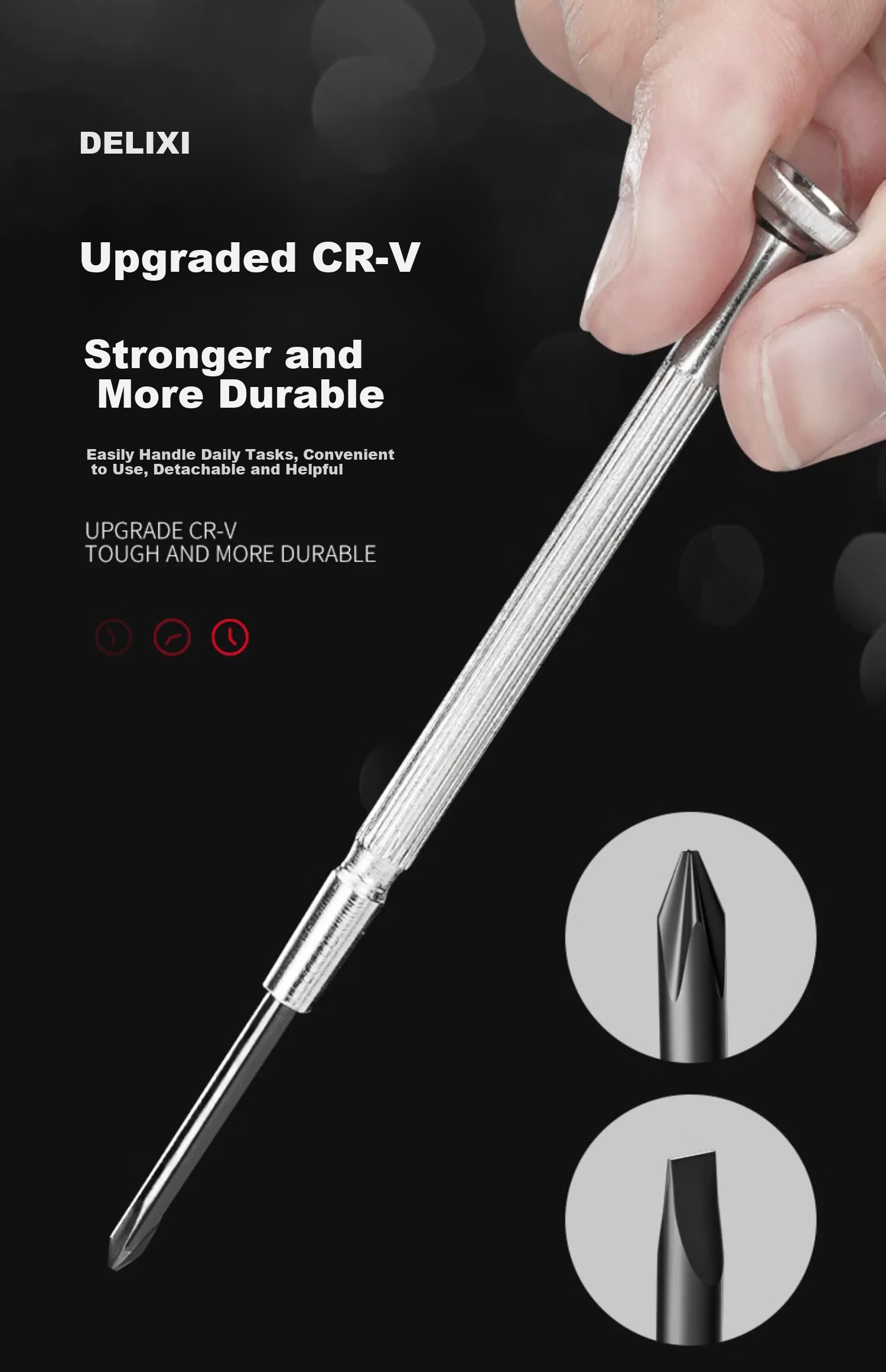 DELIXI Watch Screwdriver Set, Eyeglasses Specialized Small Phillips Screwdriver, Mobile Phone And Laptop Repair Tools 9
