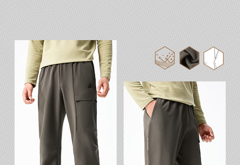 361° Men's Pants, Spring And Summer New Style, Rain-Proof Sports Outdoor Hiking Cargo Straight Loose Trousers, 652533705-2 5