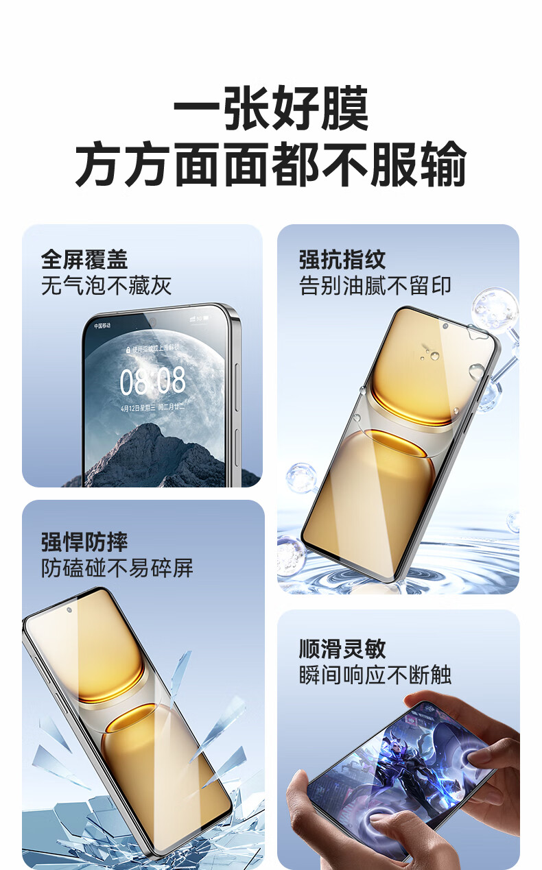 LLUNC [2-Pack] Tempered Glass Screen Protector for iQOO Z10 Turbo+ Full Coverage Ultra-Clear Ultra-Thin Anti-Fingerprint Drop Protection Film 1