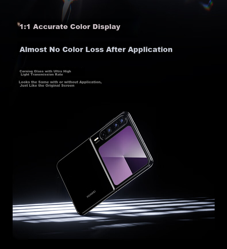 Benks Tempered Glass Screen Protector for Huawei Pura X, High-Definition Wear-Resistant Anti-Drop Full Screen Corning Protective Full Adhesive Film for Pura X Smartphone 4