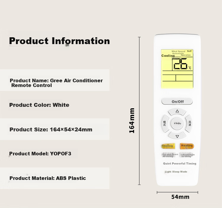 Peideluo Haier Air Conditioner Remote Control, Compatible with All Haier Wall-Mounted And Floor-Standing Units, Universal Remote Control Board, Includes Panasonic Batteries 4