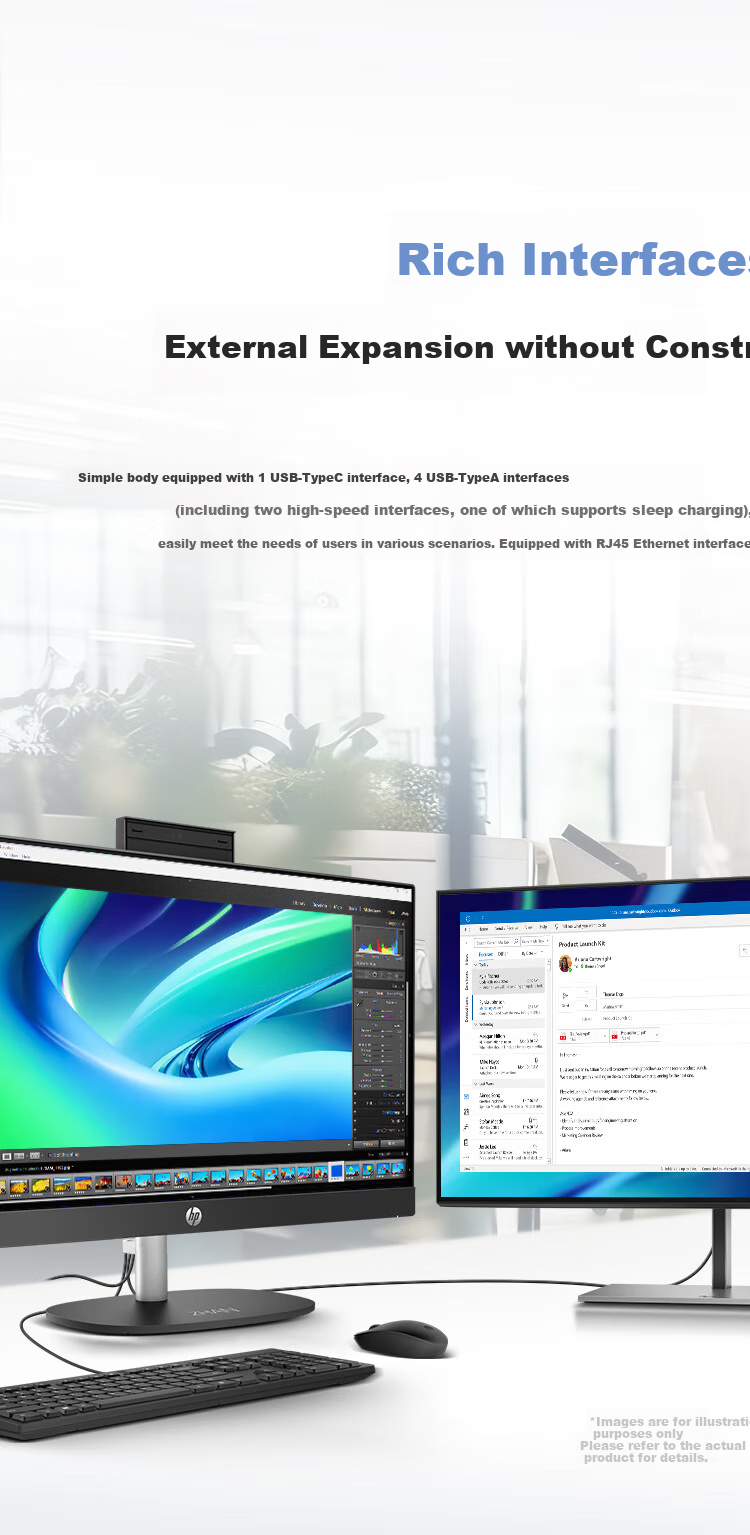 HP Zhan66 All-In Desktop Computer (13th Gen I5-1335U, 32GB RAM, 1TB SSD) 23.8-Inch Eye-Protection Large Screen for Entertainment, Business Office, And Education Learning 8