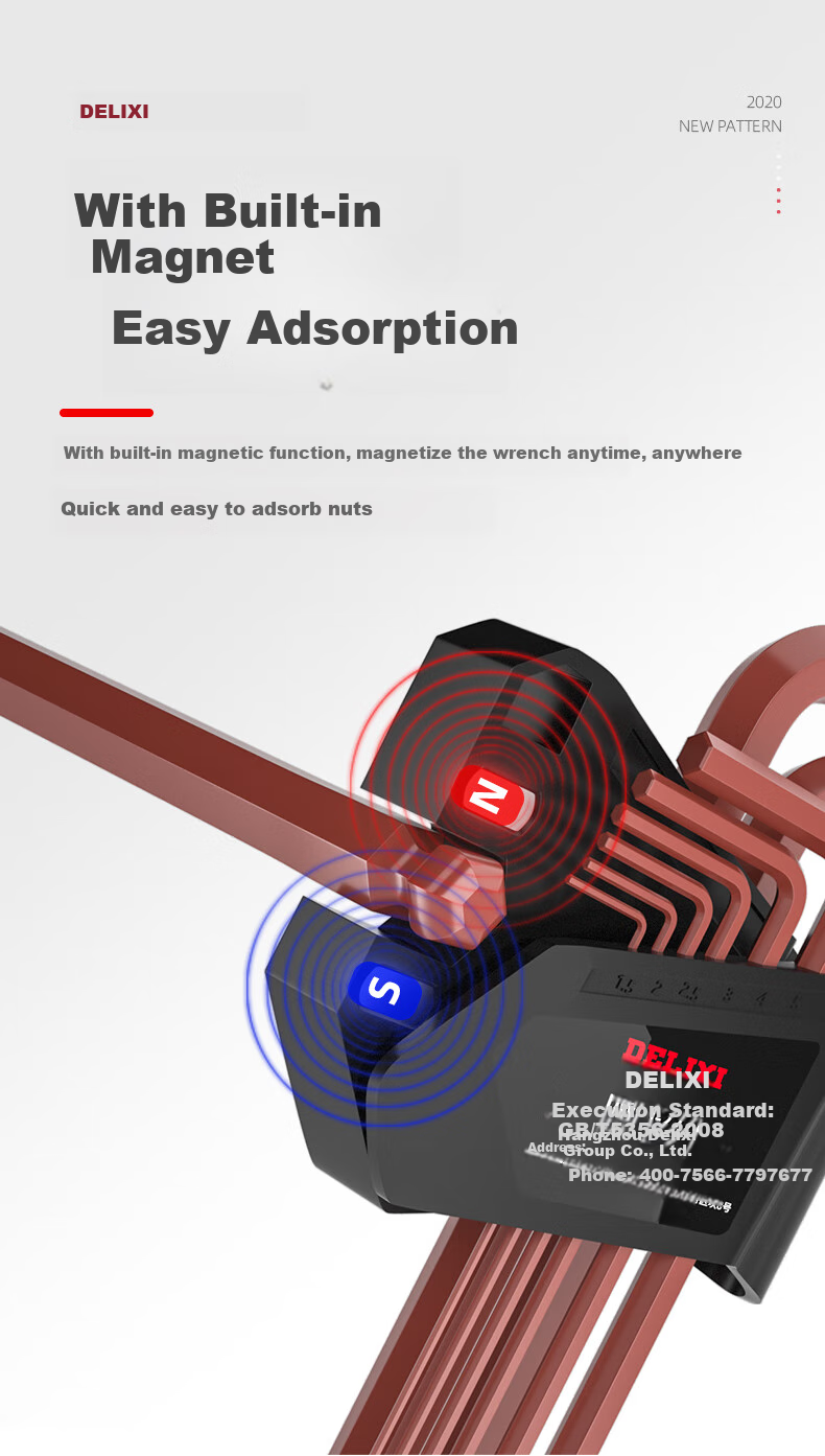 DELIXI Hex Key Set, Single Combination Star-Shaped Hexagon Hexagonal Universal Screwdriver Tool 1
