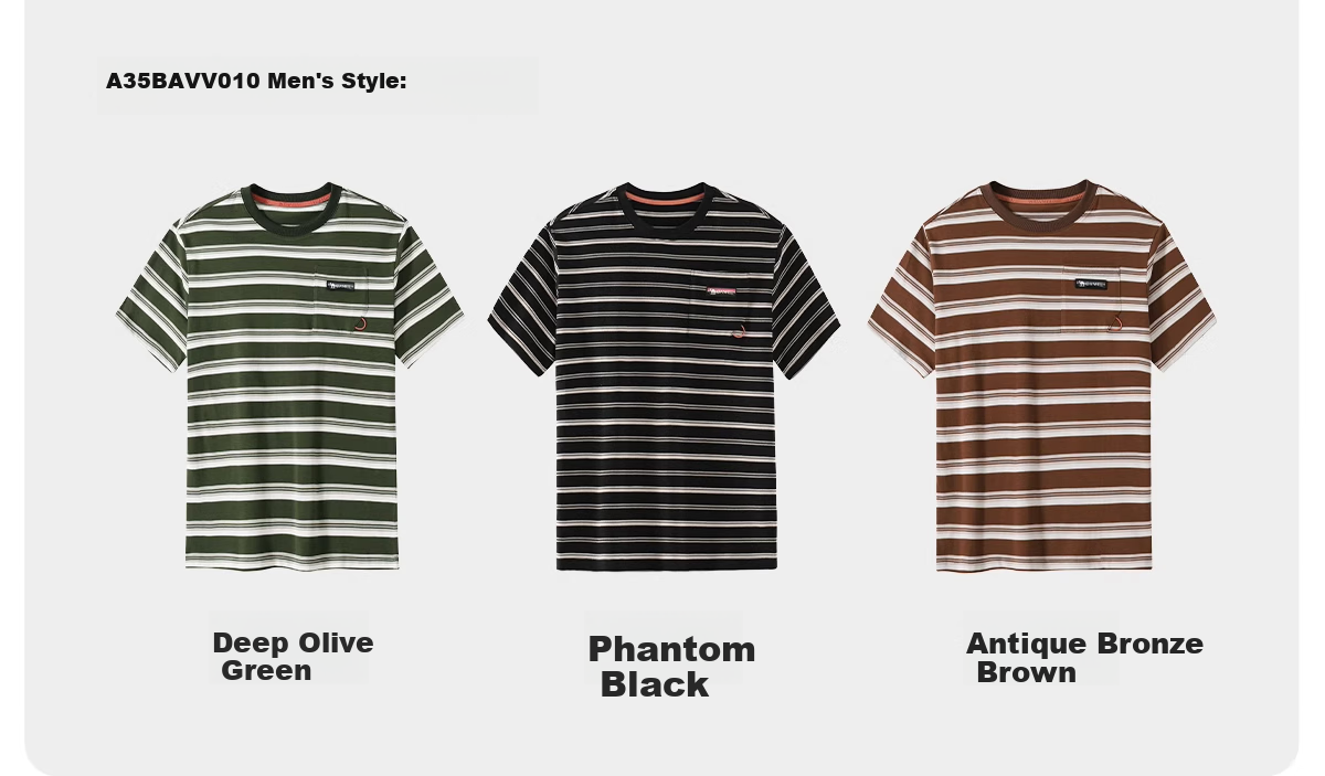 CAMEL 100% Cotton Outdoor T-Shirt Women Spring Summer Breathable Loose Fit Stretchy Striped Short Sleeve Top Men V010 26