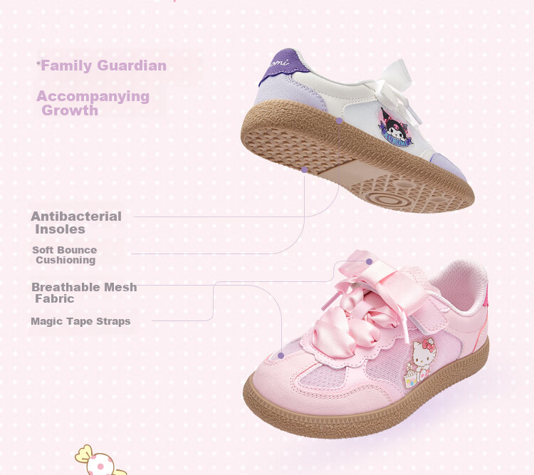BALABALA Children's Shoes, Girls' Skateboard Shoes, German Training Shoes, Summer 2025 Breathable Footwear [Kuromi IP], 208225141034 2