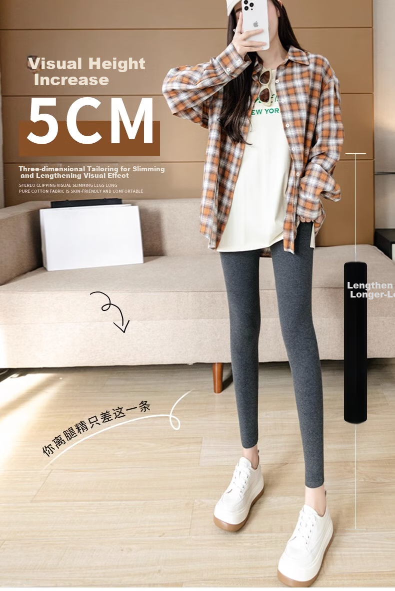LangSha Women's Leggings for Outer Wear, High-Waisted Autumn Tight-Fitting Pants, Nine-Tenths Ankle-Length Slimming Leggings for Wome 6