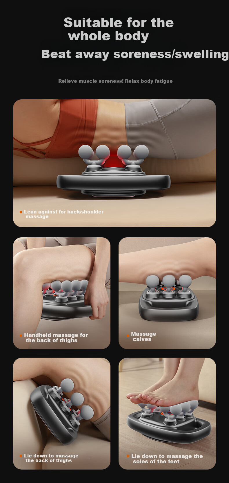 KONKA [Mid-Autumn Festival Gift] Twelve-Head Fully Automatic Massage Gun with Fascia, Full Body Massager, Leg Massager, Cervical And Calf Muscle Massager, Waist Massager, Multi-Head Neck And Fascia Device for Girlfriend 8