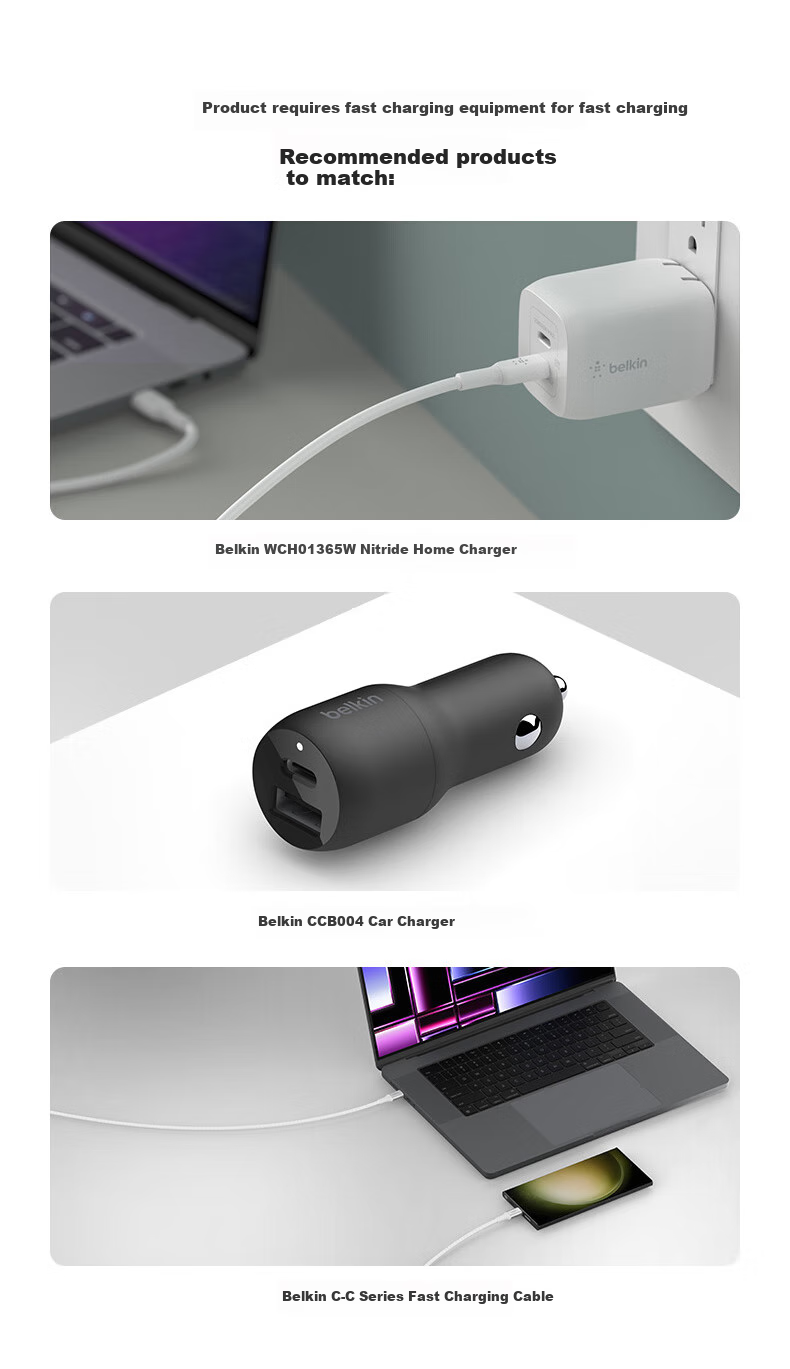 BELKIN Type-C Expansion Dock, One-To Adapter USB-C Power Supply + 3.5mm Headphone Adapter, Mobile Live Streaming Converter, Apple Phone Adapter NPA004 White 3