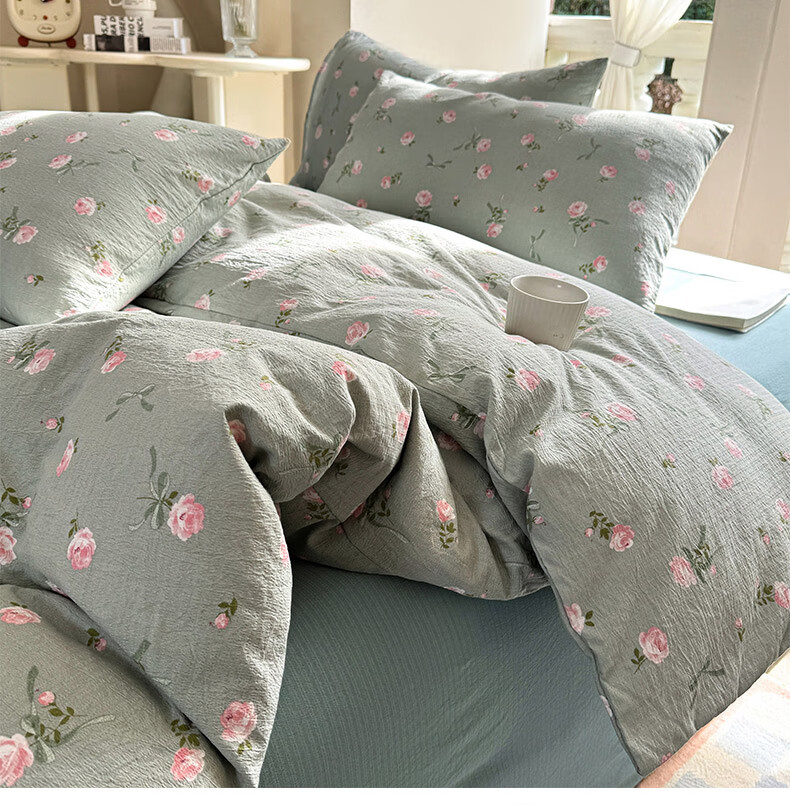 Hodo Class A Double-Layer Gauze Duvet Cover, Single Piece, Thickened, for Home Use, Double Bed Sheet, Skin-Friendly, for Sleeping Naked, 200*230cm, Semi-Sheer 3