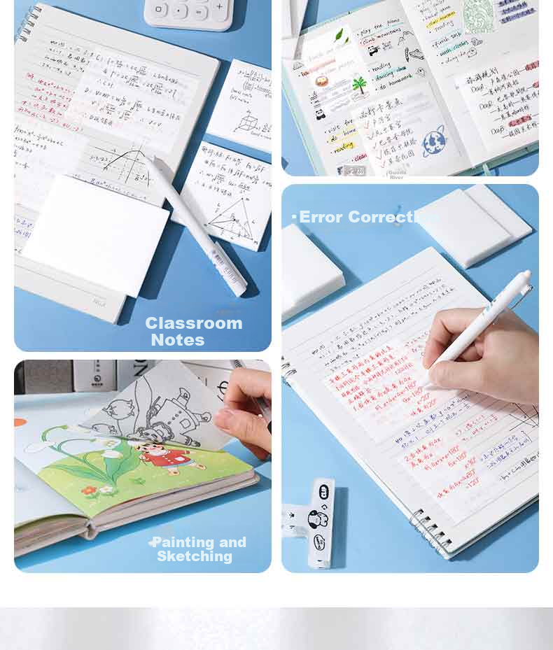 Deli 50 Sheets Transparent Sticky Notes, 76*101mm Memo Pad, Reusable Sticky Notes, Office Supplies, BT466 3