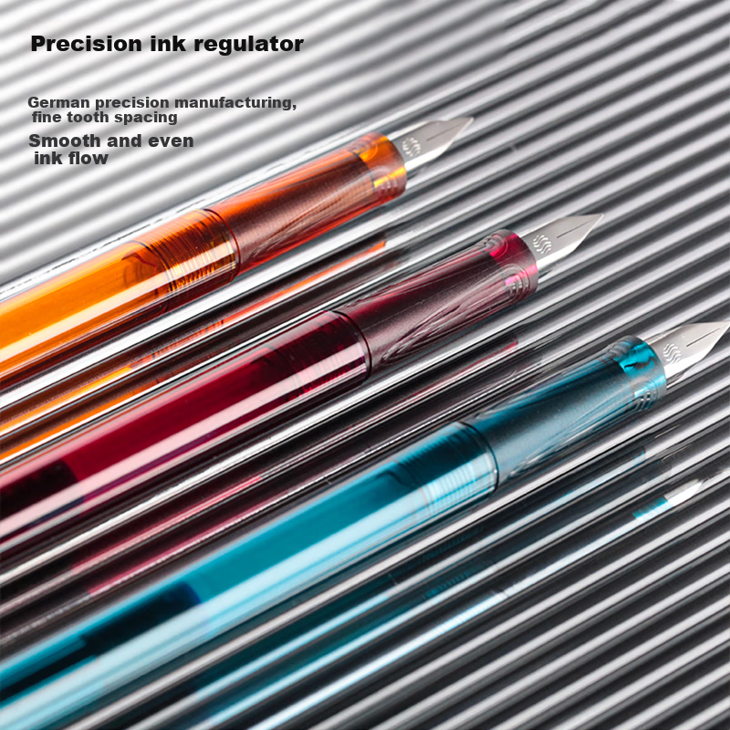 Schneider Fountain Pen for Students And Adults, Handwriting Practice Pen for Boys And Girls in Grades 3-4, Signature Ink Pen with EF Nib, BK406-Amber Brown 161835H