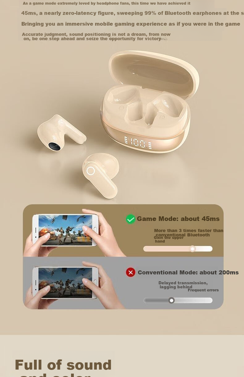 EARISE [Berlin Voice] Mini Compact Short Handle True Wireless Noise-Cancelling Semi-In Earphones for Music, Sports, Gaming with Low Latency And High Sound Quality Bluetooth Headphones M212 White 9