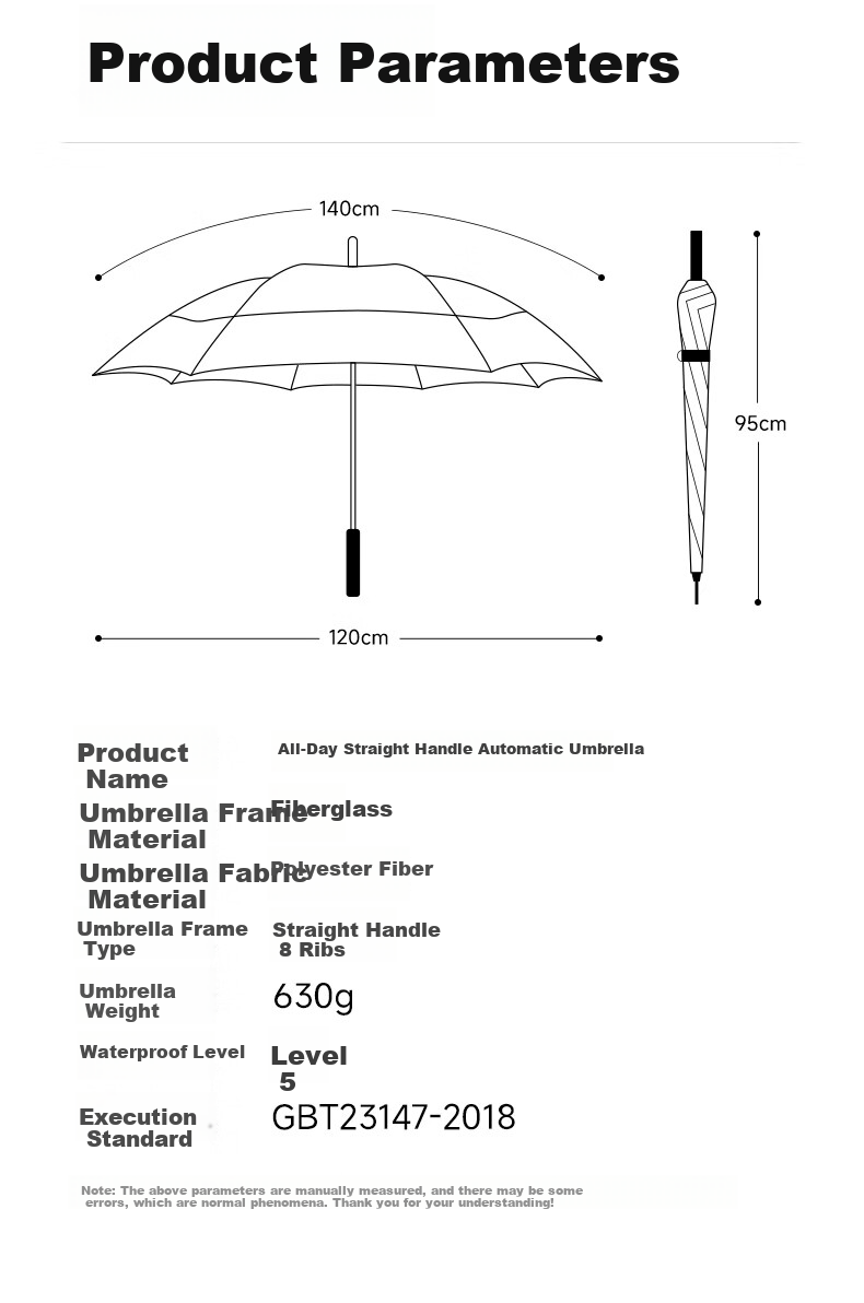 Riquanshi Long-Handle Umbrella, Large Size, Reinforced And Thickened, Durable, Windproof And Rainproof, Golf Umbrella, Straight Handle, Double-Person Black Umbrella for Me 11