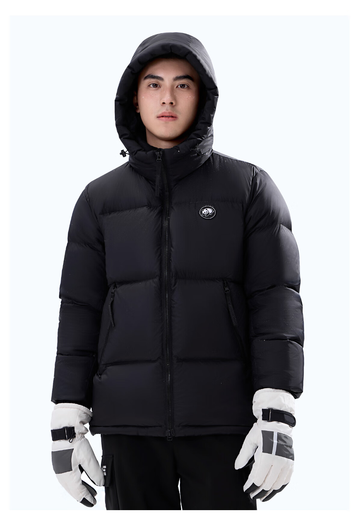 Panda Camel Series Bubble Duck Down Jacket Unisex Autumn Winter Warm Fluffy Puffer Coat 9844 White M 22
