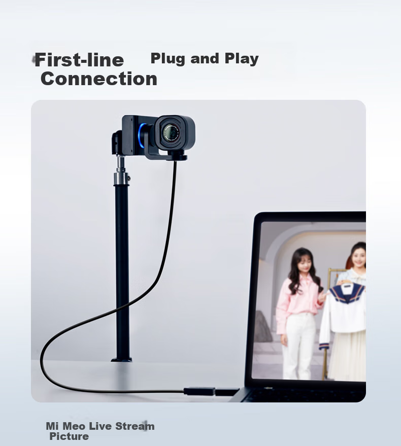 CreHiVi Mi Mou 2 4K Ultra HD AI Live Streaming Camera with Smart Pan-Tilt Tracking for E-Commerce Live Streaming, Entertainment, Meetings And Online Classes 8