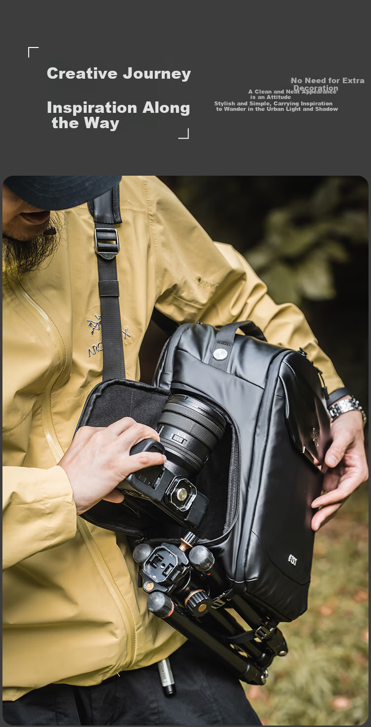 GYXX Gaia C1 Crossbody Camera Bag, Dual-Use Backpack for Men And Women, DSLR And Mirrorless Camera Photography Bag, Storage Inner Liner Bag 5
