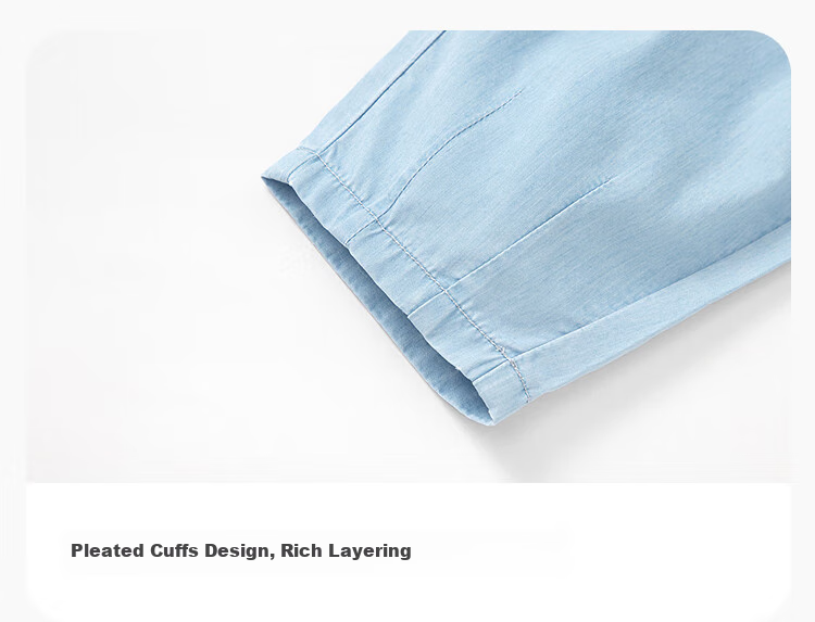 BALABALA Children's Clothing, Kids' Long Pants, Cool Denim Jeans, Girls' Summer Trousers, Elastic Waist, 208225108008 5