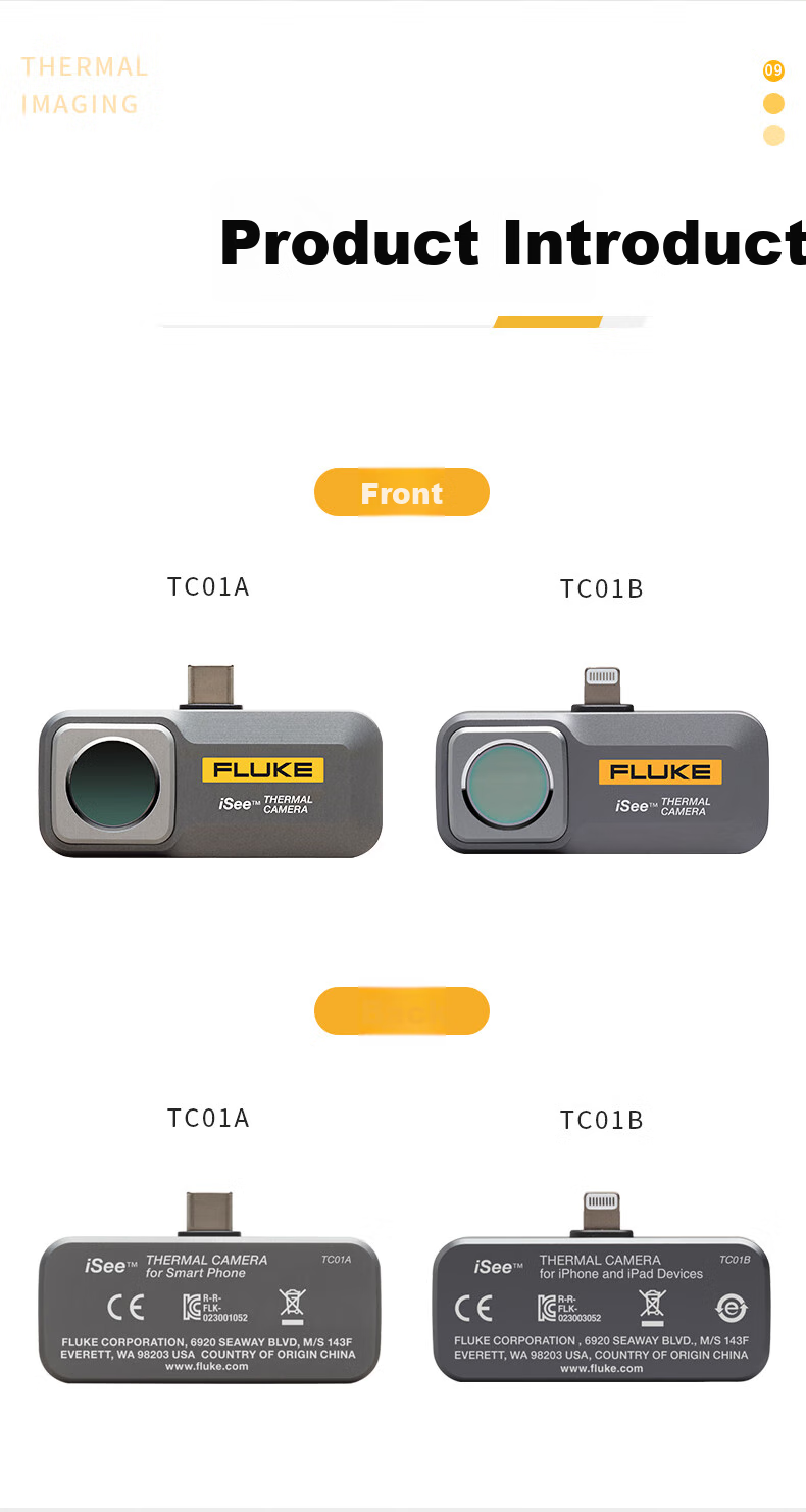 FLUKE TC01A Smartphone Thermal Imager, Thermal Imaging Night Vision Device, Infrared Thermometer, High-Definition Thermal Imager 14