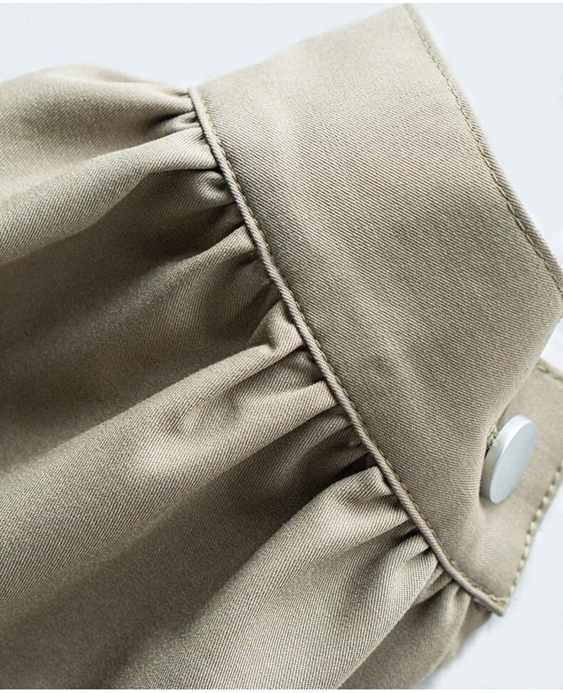 ROEYSHOUSE Waist-Cinching Commuter Dress, 2026 Autumn Collection, Elegant Tie-Waist Midi Skirt 07245, Khaki Green, Size S 13