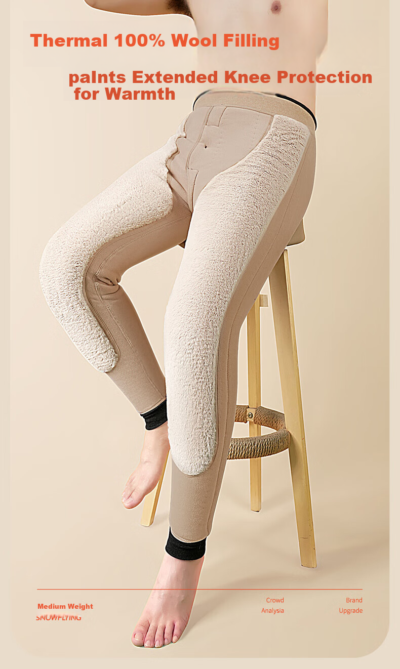 SNOWFLYING [100% Wool Filling] Women's Thermal Pants, Knee And Waist Protection, Thickened Cotton Trousers for Middle-Aged And Elderly, Extra Thick Winter New Product 1