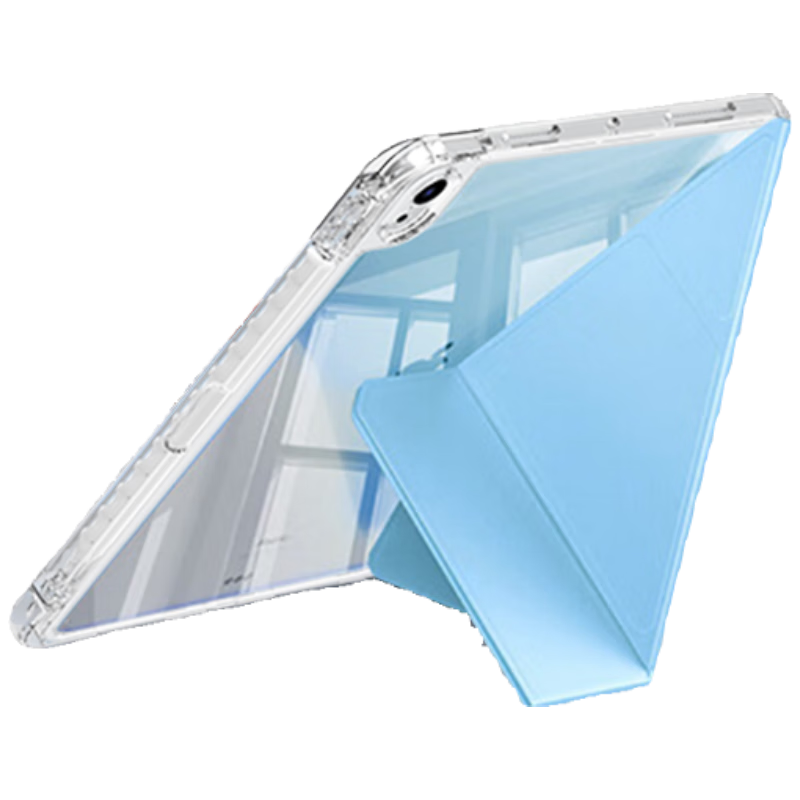 Smorss Y-Fold Magnetic Detachable Transparent Acrylic Case for 2025/24 iPad Pro 11-inch Tablet Purple
