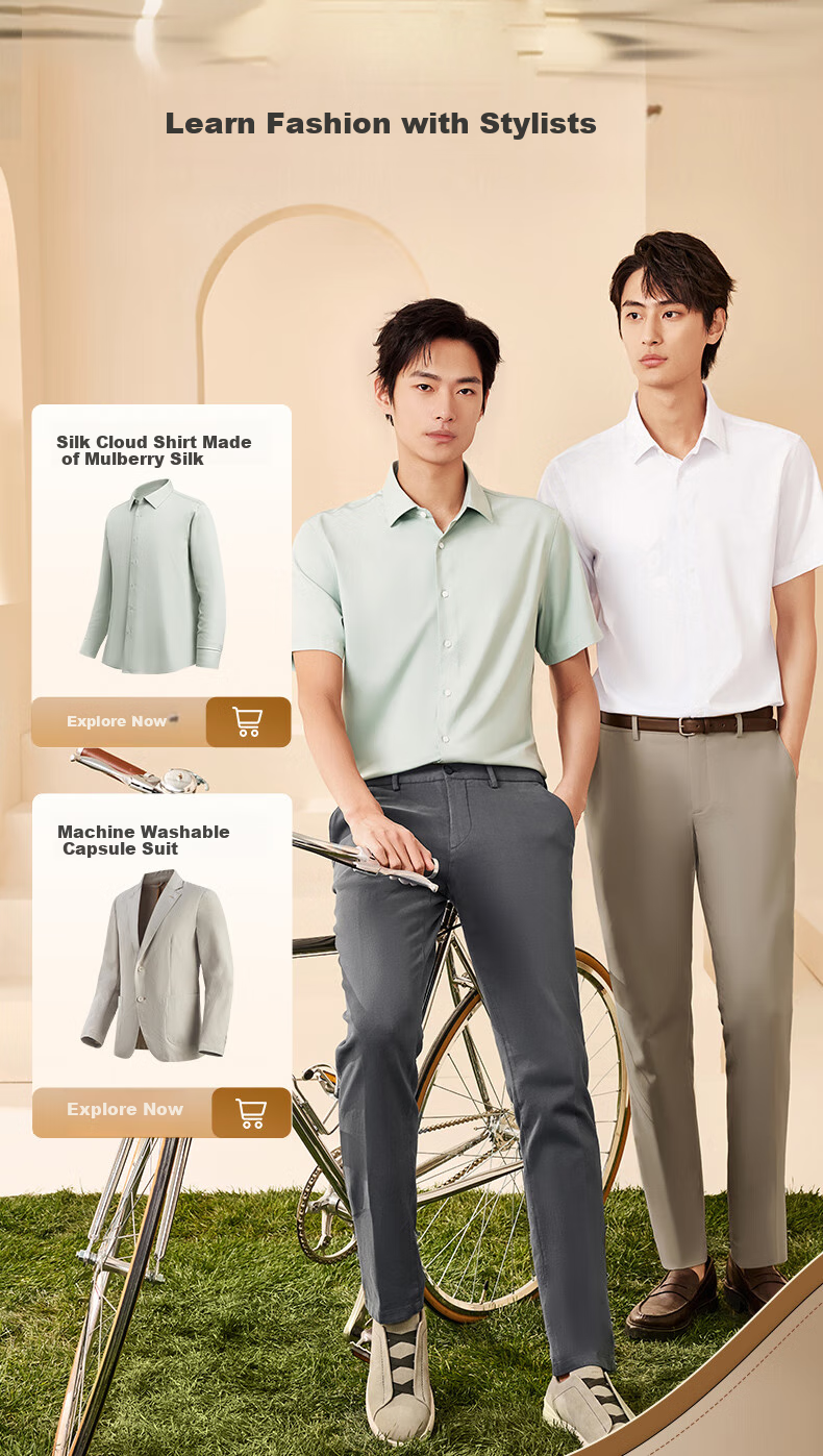 Hodo Men's Dress Pants, Level 3.5, Wrinkle-Free, Machine Washable, Brand-Name, Pleated, Stretchy Dress Pants 8