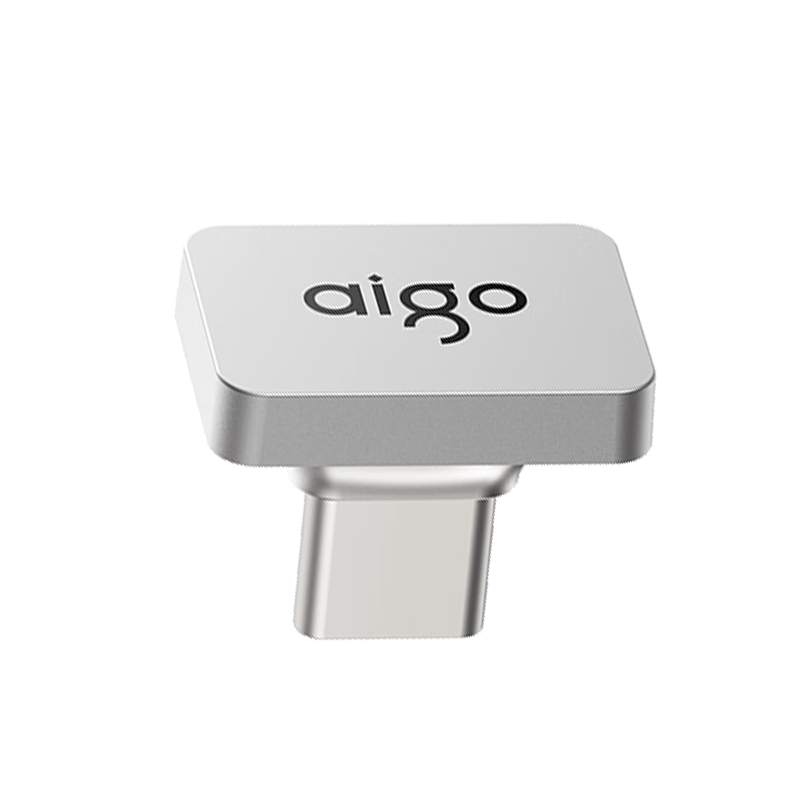 Aigo 32GB USB2.0 Flash Drive C1C Mini Version, Silver, Metal Type-C USB Drive, Compatible with Phones And Computers