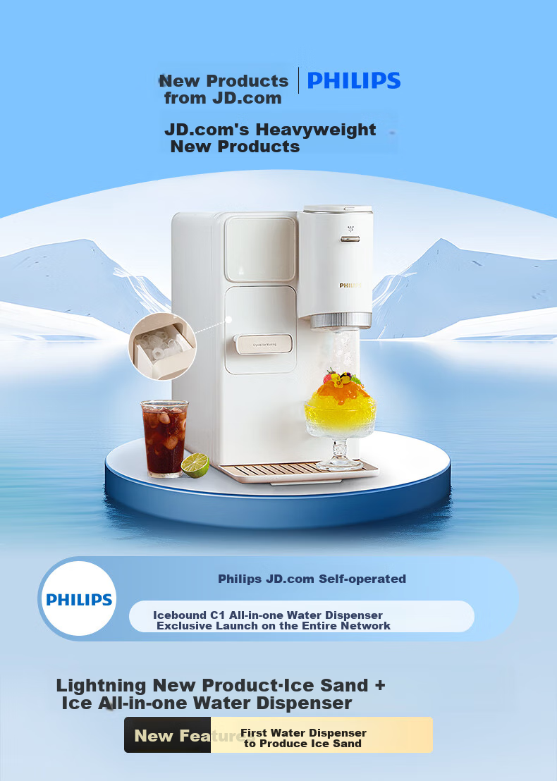 PHILIPS Ice Maker And Water Dispenser, Cooling And Heating Type, Ice Machine for Smoothies And Cubes, No Installation Required, All-In Four-In Water Dispenser, ADD8240 Bingjing C1 3