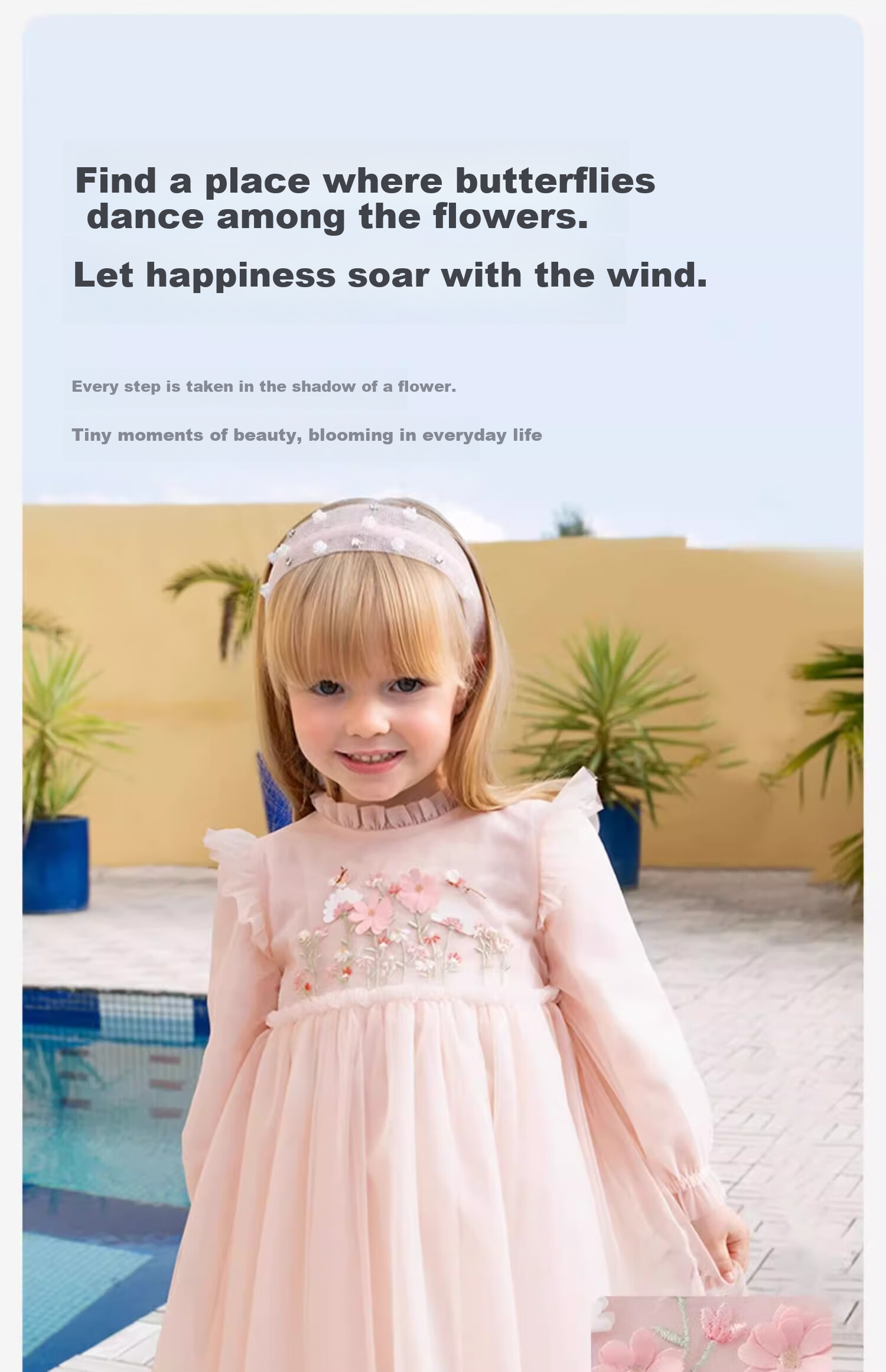 DAVE & BELLA Children's Dress, Spring Girls' Tulle Princess Dress, Baby's First Birthday Party Dress 3