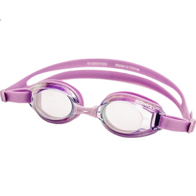 Очки для плавания Speedo Jingsu Series, антифоговое покрытие, диоптрии -4.0, фиолетовые