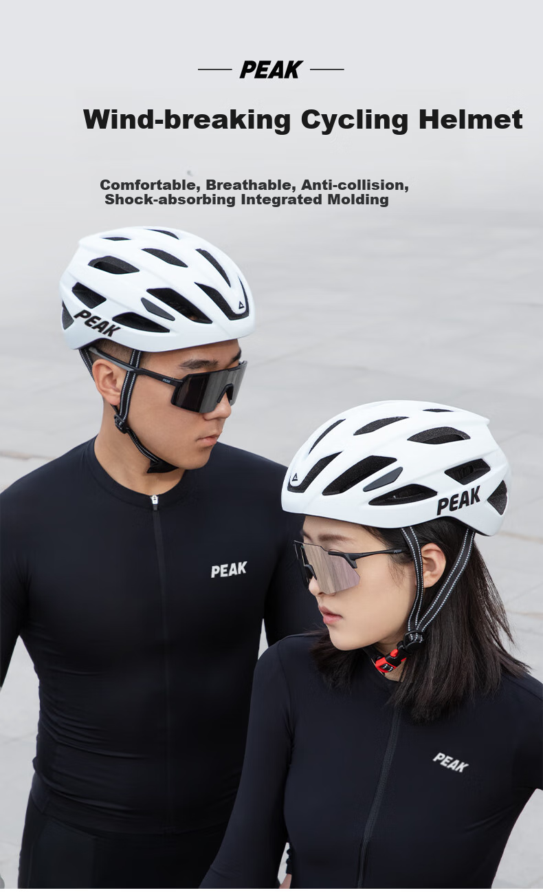 PEAK Bicycle Helmet for Men And Women, One-Piece Molded Safety Helmet for Mountain And Road Bikes, Ventilated Cycling Helmet, Gradient Purple 1
