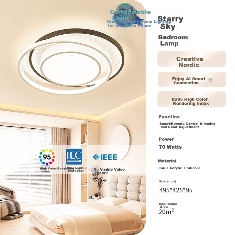 Умная потолочная LED лампа NVC