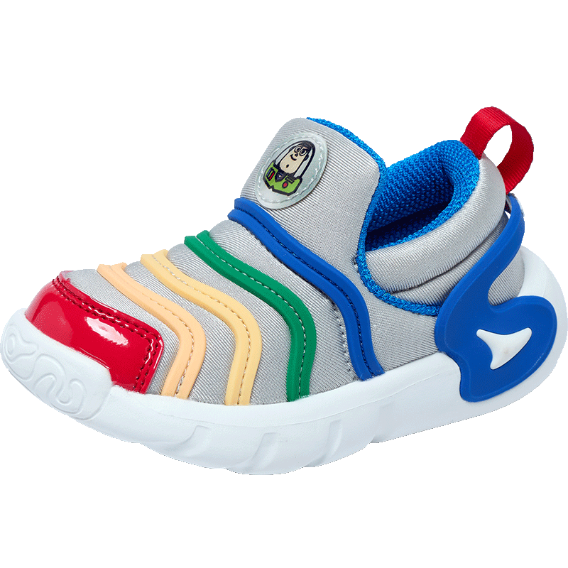 Disney Boys and Girls Caterpillar Slip-On Kids Shoes Mid-Large Children Spring and Autumn Breathable Sports Shoes Navy Blue/Light Gray Size 31
