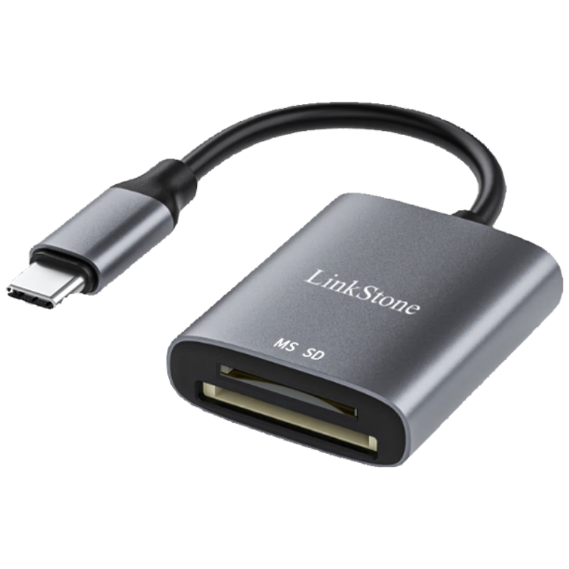 LinkStone Type-C High-Speed MS/SD Card Reader for Apple iPhone 17/16/15 OTG Reader Sony Memory Card Sony Memory Stick Camera Camcorder PSX Game Console PSP