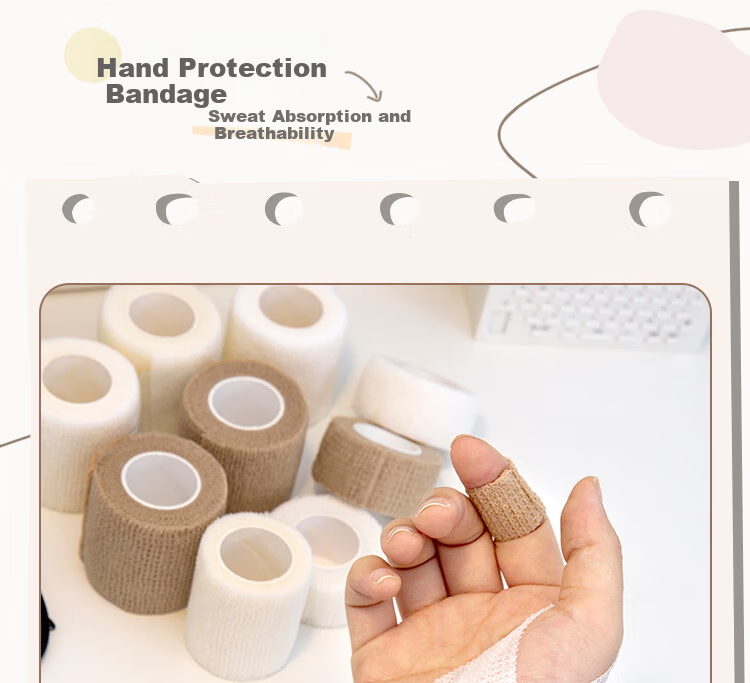 Sannianerban Simple Finger Protector Bandage Set, Student Writing Finger Wrap, Wrist Protection Sleeve, Anti-Friction Anti-Knot Self-Adhesive Wristband 1
