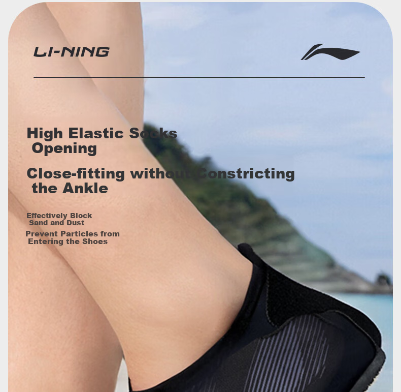 Li-Ning Beach Shoes for Men And Women, Swimming And Rafting Sandals, Non-Slip And Cut-Resistant, Skin-Friendly, Water Park, Beach Combing, Snorkeling Water Shoes, Breathable And Wear-Resistant 8
