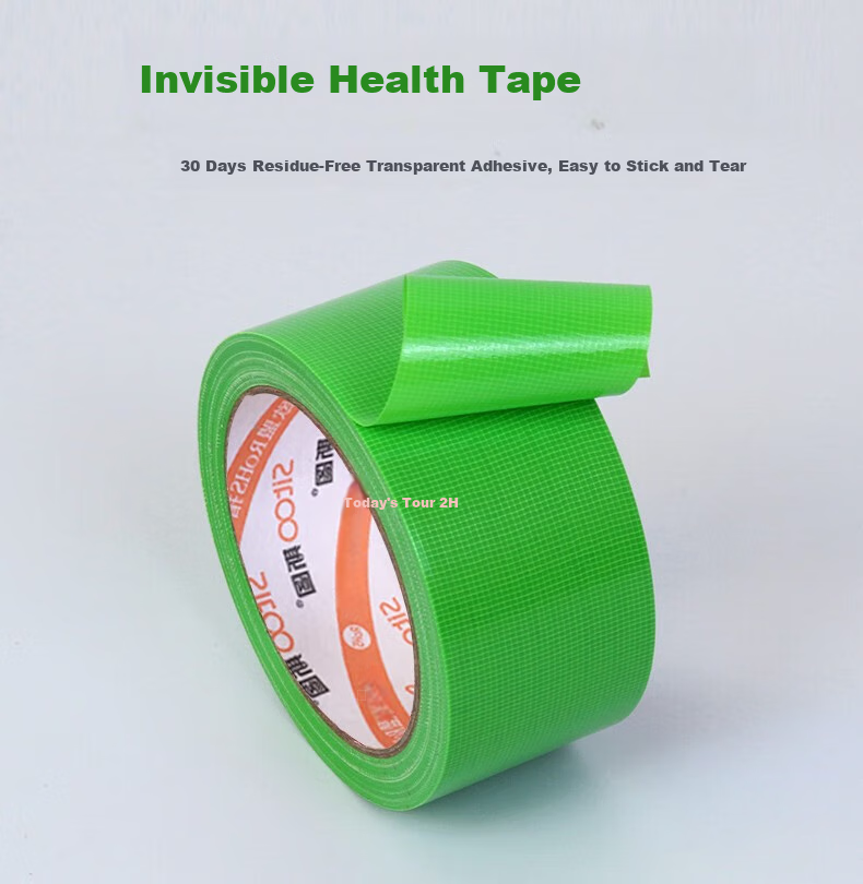 Sitoo Invisible Cloth-Based Tape, Health-Preserving Grid Tape, Furniture Door And Window Protection Tape, Sealing Strip, Easy-To Waterproof Rice Character Non-Residue Tape, Concealment Anti-Typhoon, 50mm*25m 1