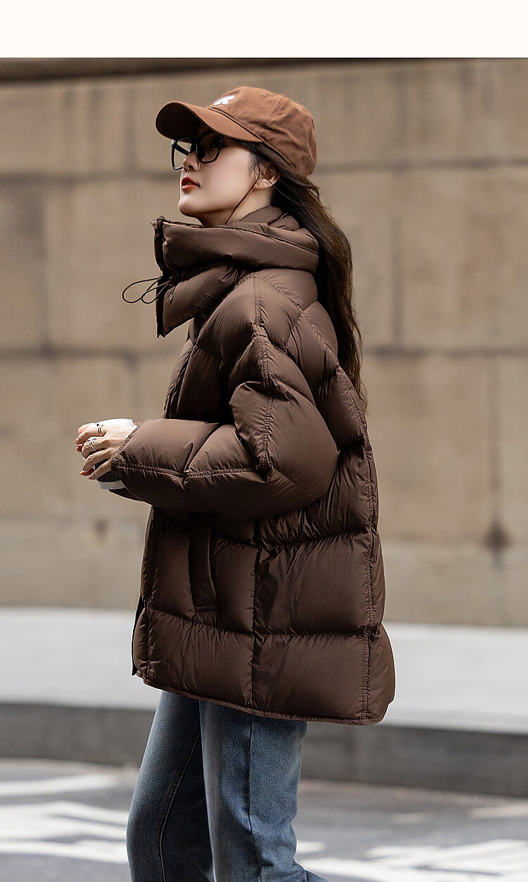 Dme Dopamine Cloud Puff Winter Warm Scarf 90% Duck Down Drawstring Short Women's Down Jacket 15