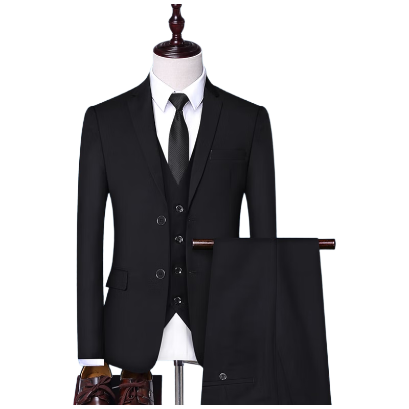 ROMON Men's Business Slim Fit Suit Jacket Professional Formal Groom Wedding Gray 3XL