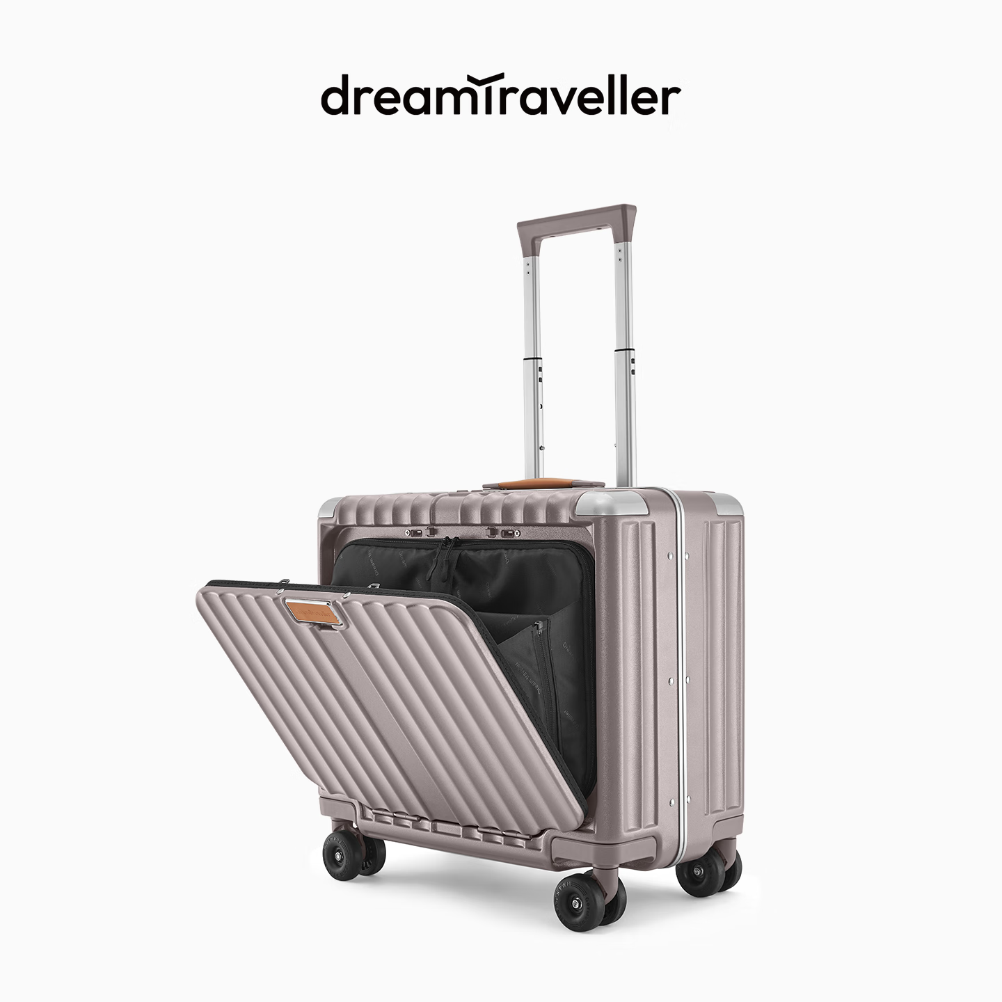 Чемодан Dream traveller, алюминиевая рама, 18 дюймов, теплый серый